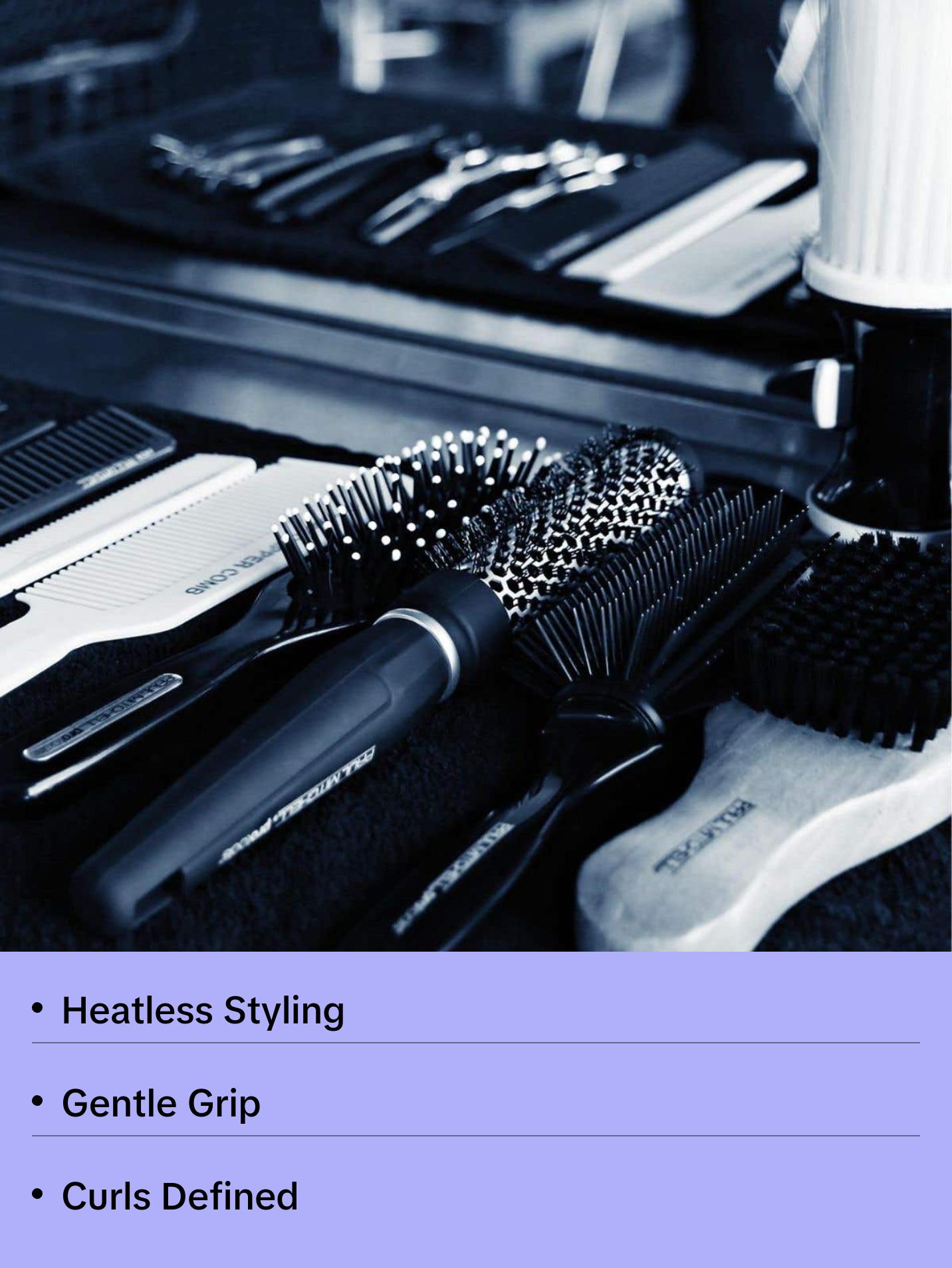 Paul Mitchell 407 Styling Brush with Rounded Design & Nylon Bristles for Wet Dry Hair Smoothing Blow-Drying & Curl Defining