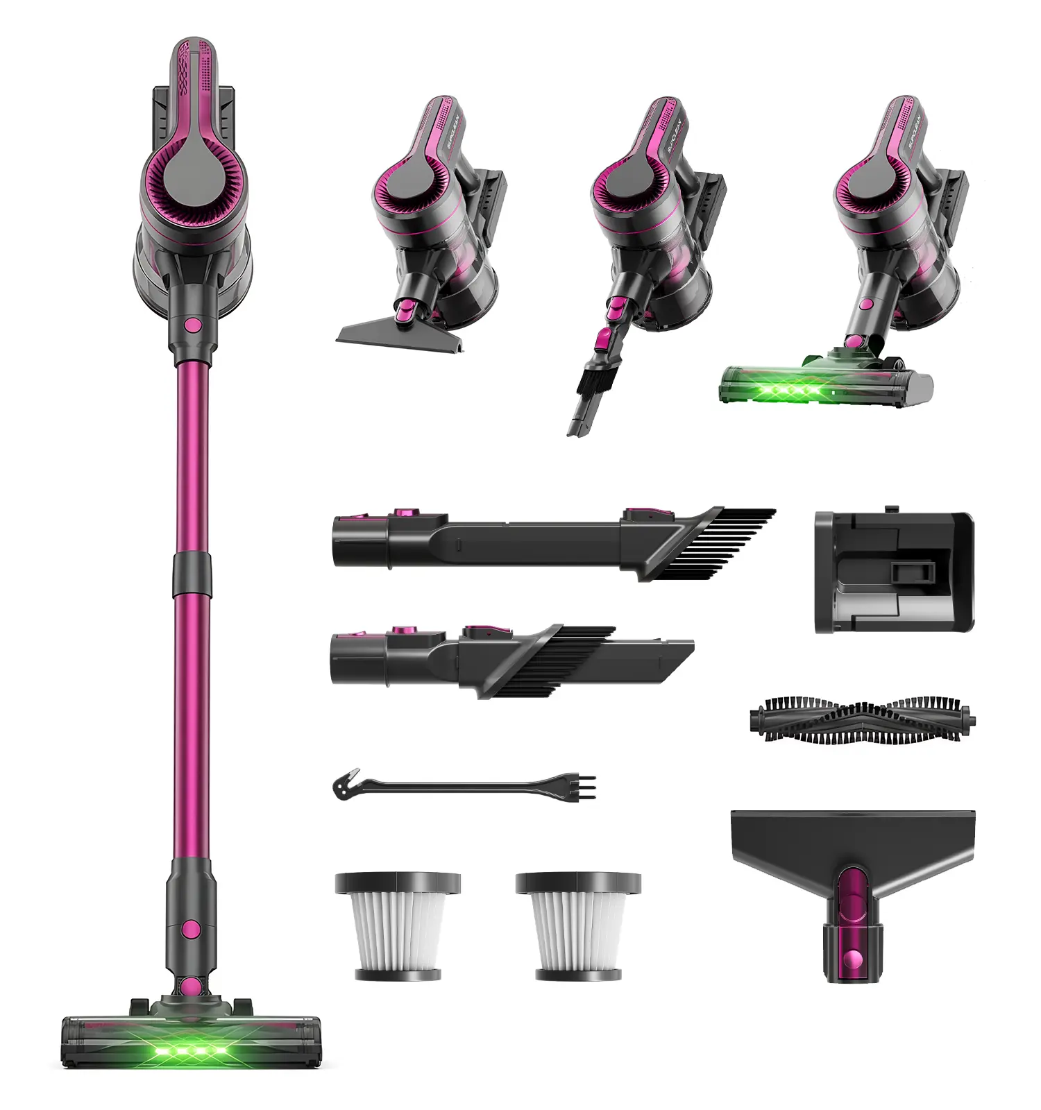 SUPCLEAN A10 Cordless Stick Vacuum Cleaner, 40KPA Suction, 600W Motor, 70 Min Runtime, Anti-Tangle Brush, 1.0L Dust Cup, Lightweight Handheld for Pet Hair, Hard Floors