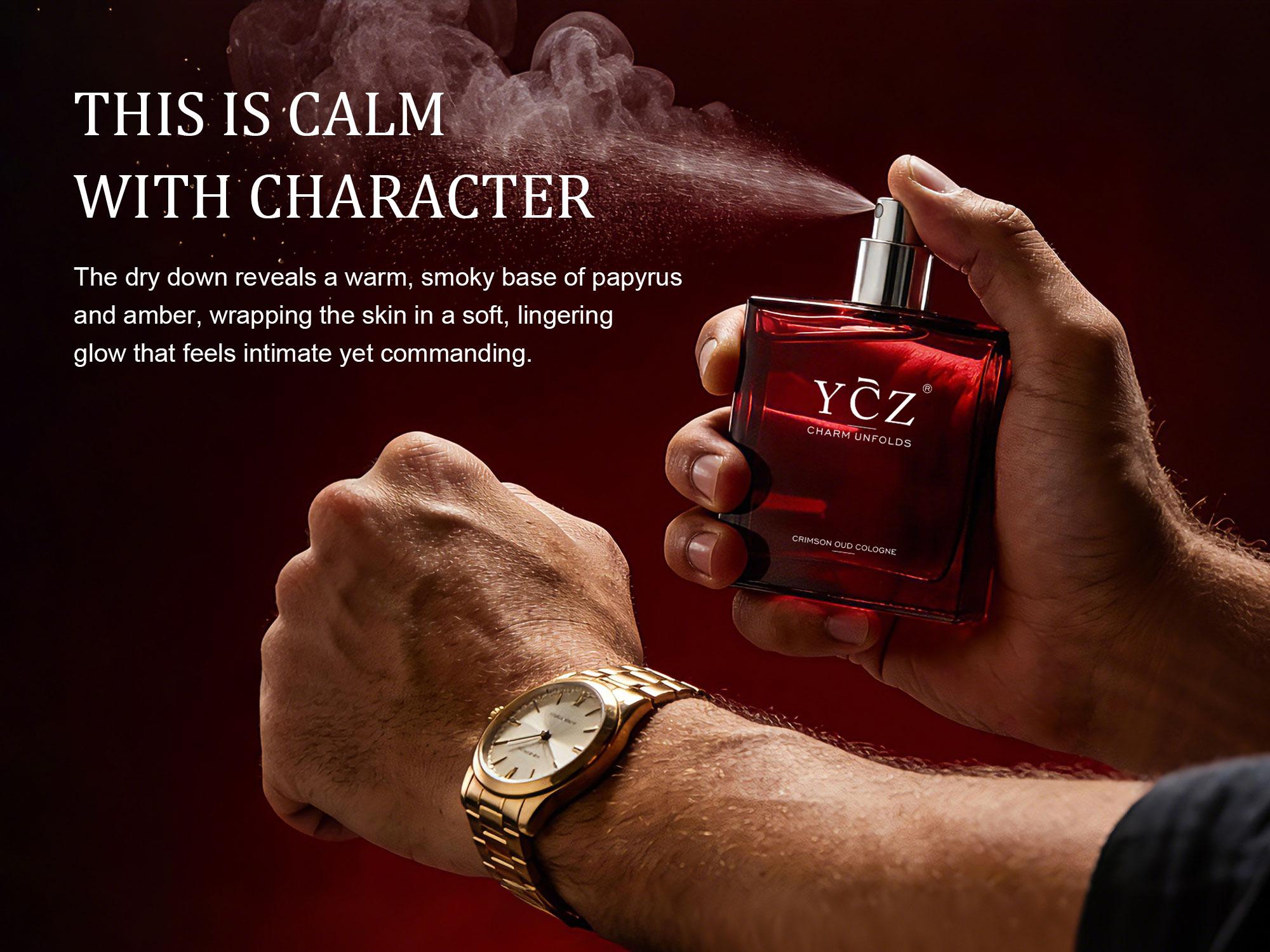 【New Arrival】YCZ Crimson Oud Cologne Eau De Parfum Unisex 50ml Ocean Fresh Scent Premium Aromatic Woody Fragrance with Bergamot Coconut Amber for Him & Her Bold Arabian Perfume Luxurious Gift 【New Arrival】YCZ Crimson Oud Cologne Eau De Parfum Unisex 50ml Ocean Fresh Scent Premium Aromatic Woody Fragrance with Bergamot Coconut Amber for Him & Her Bold Arabian Perfume Luxurious Gift