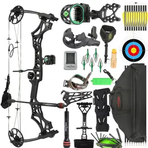 Composite Bow Set Left and Right Hand Universal Indoor and Outdoor Archery Training Lightweight Portable Outdoor Archery Essential Equipment Bow and Arrow Adult Set Archery Equipment