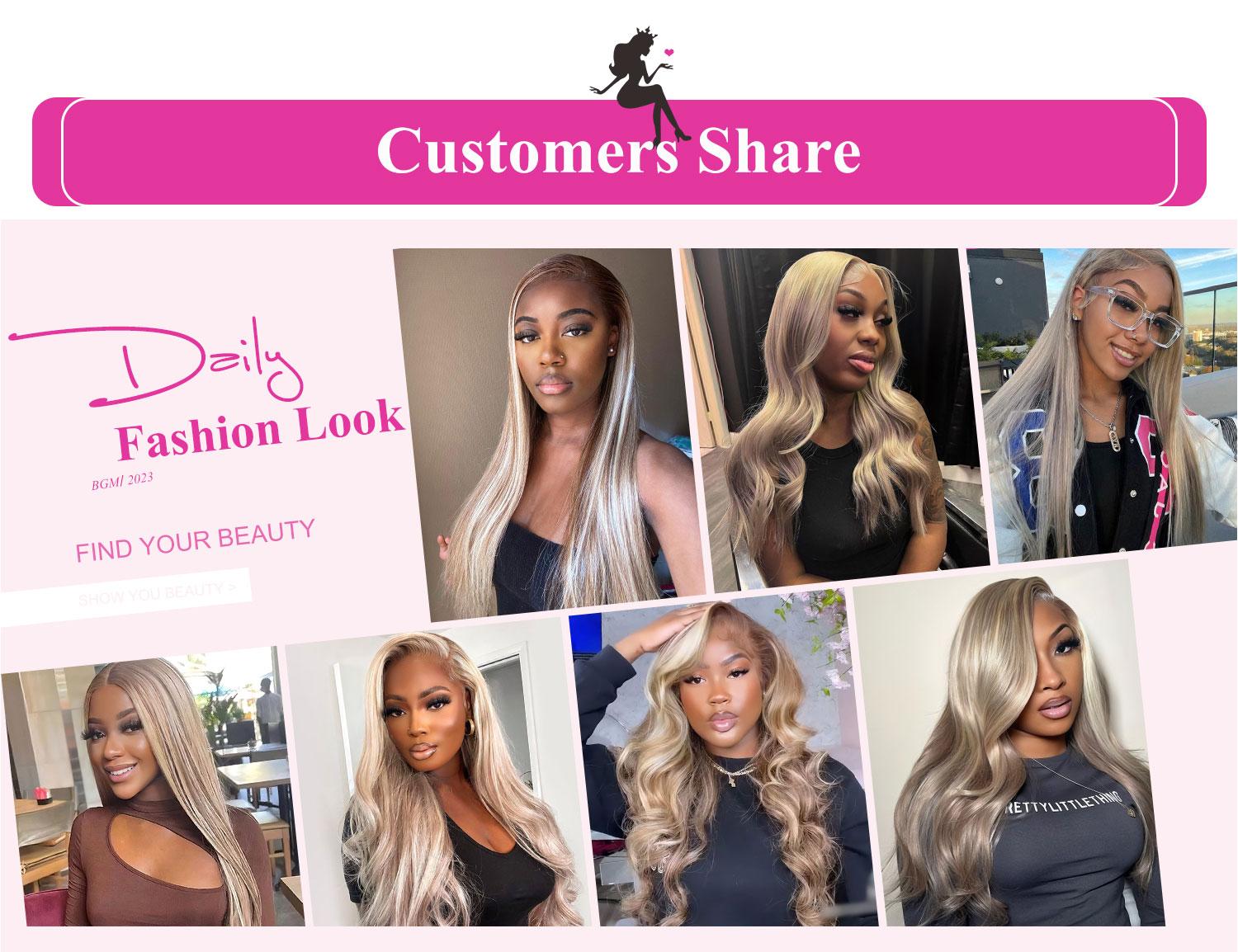 BGMgirl Hair Ash Blonde 4/613 Straight Highlight 6x4 Wear Go Wig Pre Cut Lace Closure 180% Glueless Colored Wig Summer Style TikTokShopBlackFriday