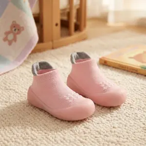 Baby Sock Shoes Soft Sole Infant Slippers Newborn Crib Shoes for 0-3 Years Boys Girls Lightweight Breathable Non-Slip Walking Shoes .