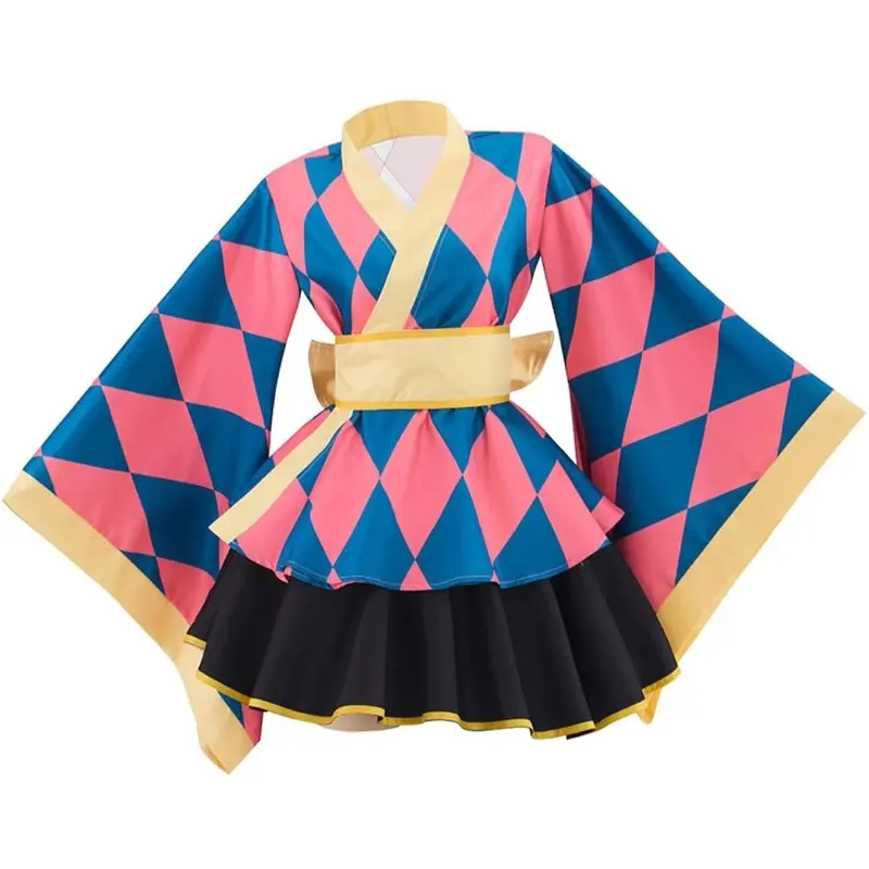 Anime Cosplay Howl Kimono Costume Women's Kimono Dress Outfit Full Set Polyester Material Perfect for Halloween & Theme Parties