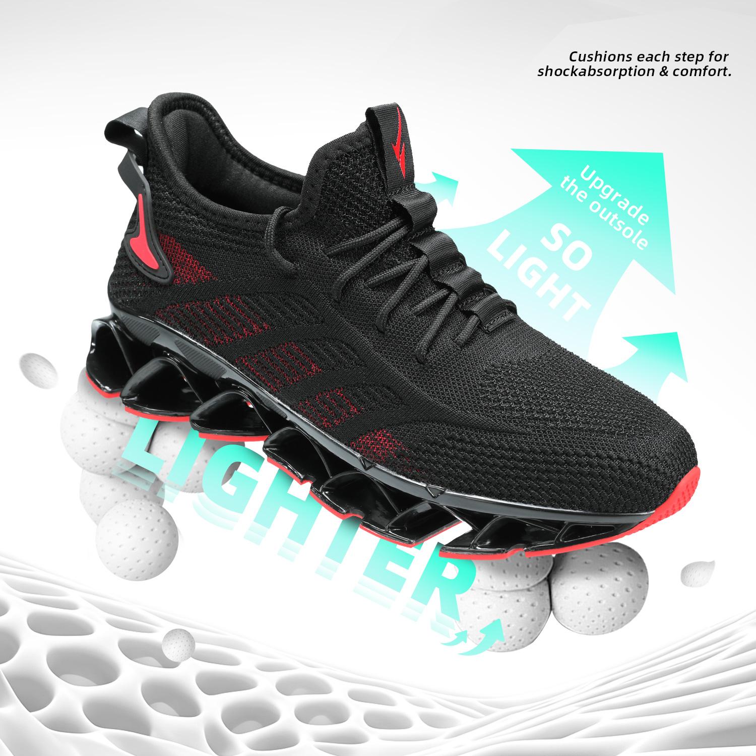 Men's Running Shoes Blade Tennis Walking Fashion Sneakers Breathable NonSlip Gym Sports Work Trainers Closed Runner Training Footwear Athletic Boy Casual