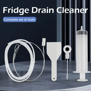 5 Counts Fridge Clog Remover Cleaning Tool, Durable and Flexible Long Hose，Cleaning Kit for Refrigerator