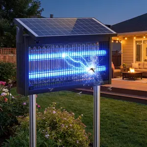 Rechargeable Solar Bug Zapper The new solar outdoor mosquito-killing lamp saves electricity and worry-free. It can be protected at any time in the countryside, courtyards, camping, fishing, and picnics. The most romantic gift to protect your family