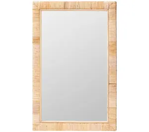 bali & pari Lankston Natural Rattan Rectangle Wall Mirror