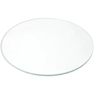 Plymor 6" Round, 3mm Thick Non-Beveled Clear Glass Circle