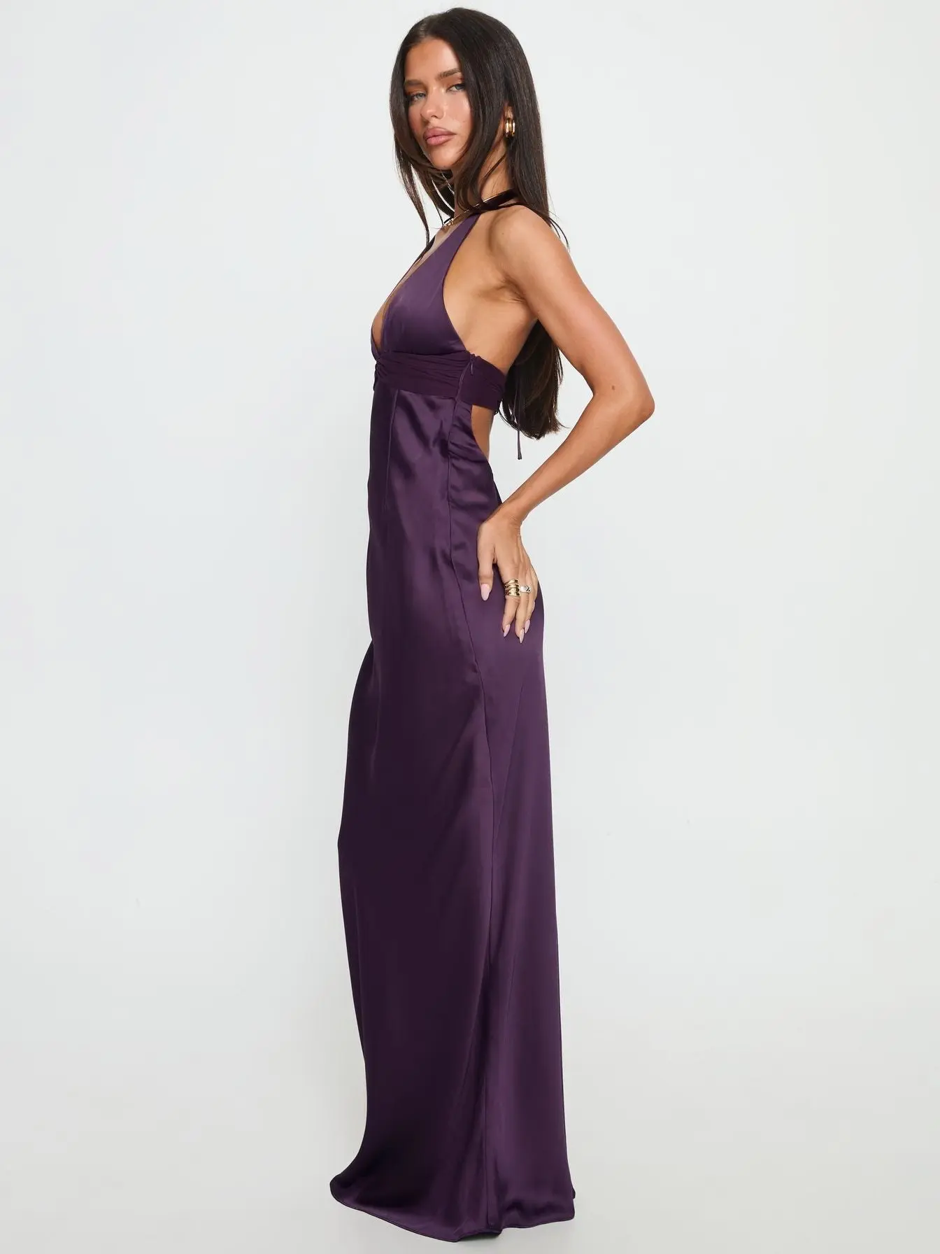 strapless open back dress Jiani Backless Gown | Black main image 1