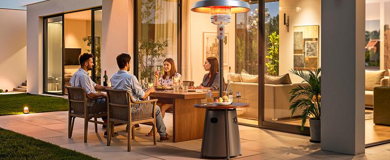 【2 packages shipping】Patio heater, 50,000 BTU Propane Outdoor Heater with Round Table, Premium 304 Stainless Steel Burner, Triple Protection System，2 in 1 Patio Heater for Outdoor Use, Residential & Commercial Use