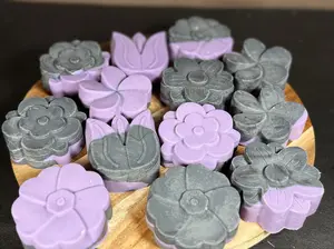 Lilac Charcoal Flowers