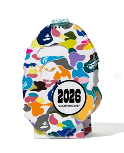 Bape Ape Head 2026 Calendar White Multi Camo