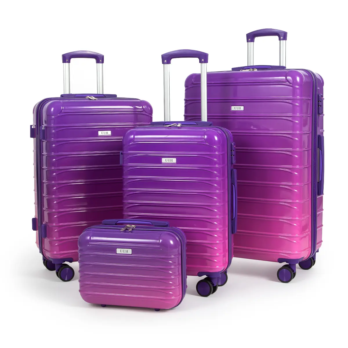 UUH Luggage Sets(4pcs/6pcs/7pcs/8pcs/9pcs) with TSA Locks - Suitcase for Travel, Basic Functional Luggage TSA Lock Spinner Wheels Lightweight–Affordable Entry-Level Option