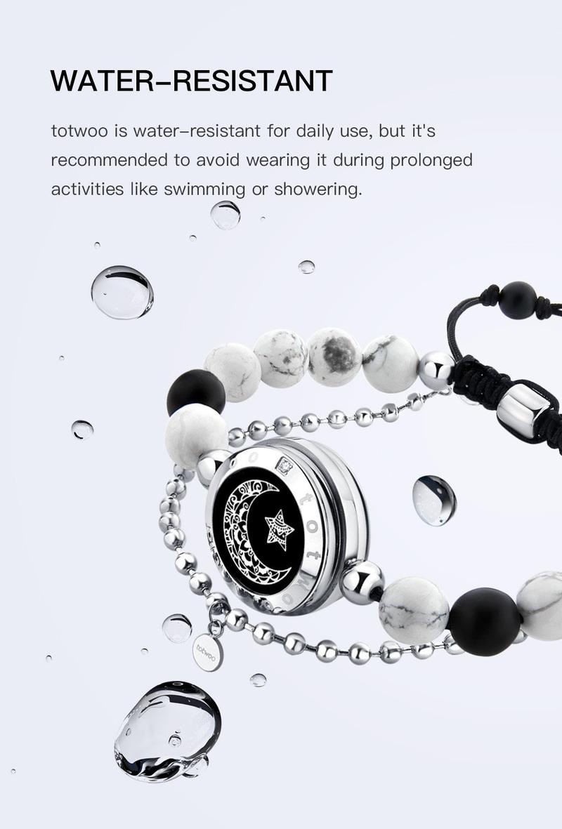 【creative gifts】totwoo Sun&Moon Long Distance Touch Bracelets with Matching Beads Functional Love Connect Gift For Boyfriend or Girlfriend or your Family