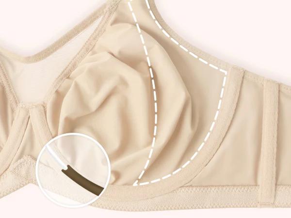 HSIA Cardi Comfort Plus Size Bra Underwire Smoothing Seamless Soft Fabric Wide Adjustable Strap Full Coverage Unlined Minimizer T-shirt Bra