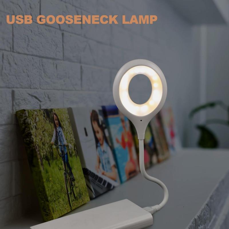 1pcs Voice Control USB Reading Flexible Gooseneck Led Light for Bedside Reading Soft Night Light Smart Voice Activation for Bedroom Office and Study Use