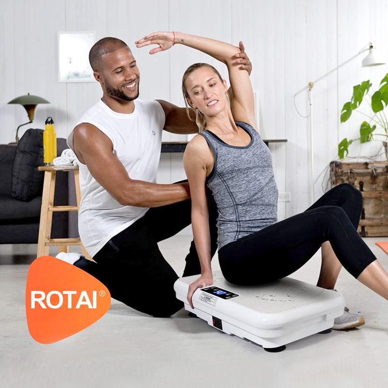 ROTAI 1-99 Adjustable Speeds Power Vibration Plate,High-Power Home Gym Machine for Women Shaping,Lymphatic Drainage Machine,Belly Fat Burner,Standing Vibrating Exercise Machine,Whole Body Workout Vibration Platform for Wellness Recovery