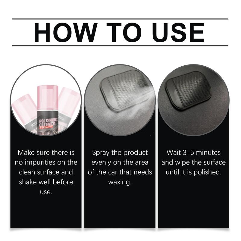 Car Interior Polish & Cleaner – All-in-1 Formula for Leather, Vinyl & Plastic, Restores Shine & Protection in One Step