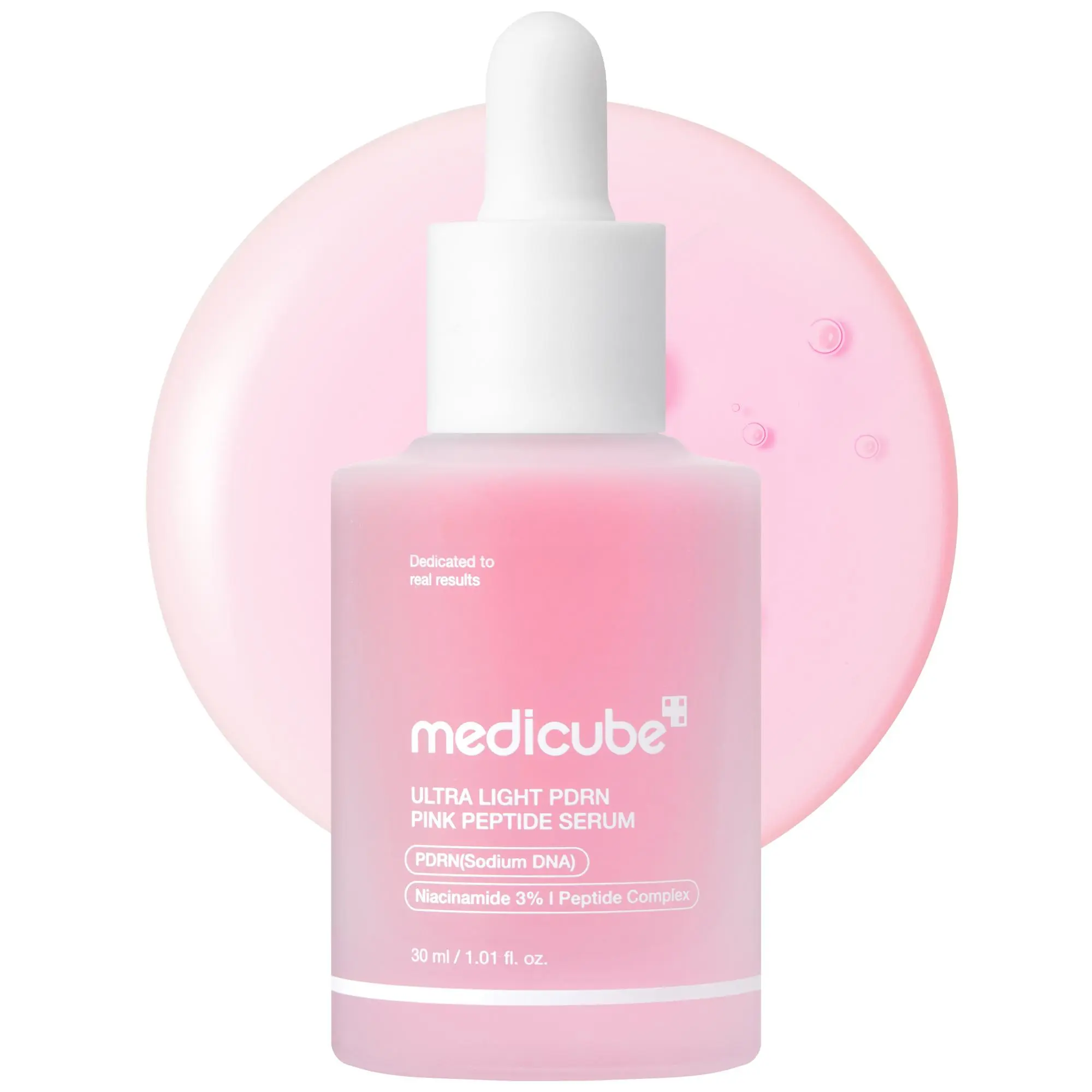 [medicube] Ultra Light PDRN Pink Peptide Serum | Lightweight Hydrating Serum with Salmon PDRN & Hyaluronic Acid | Fast-Absorbing Glow Care for Skin Clarity | K-Beauty, Korean Skincare (30ml / 1.01 fl. oz.) (110ml / 3.72 oz)