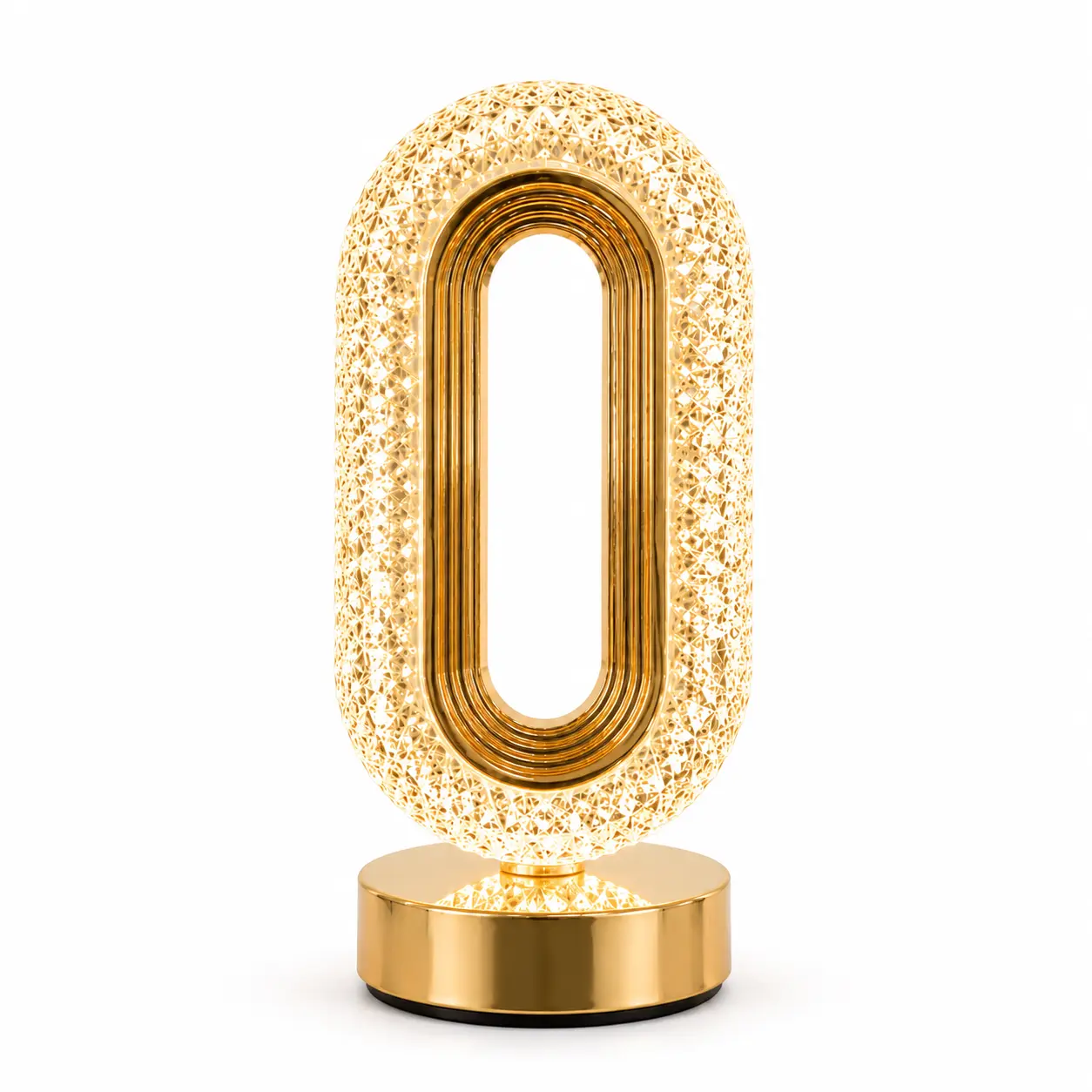Crystal-Studded Luxury-Inspired Compact Rechargeable LED Table Lamp - Adjustable Bedside Touch Lamp for Bedside Tables, Dimmable Cozy Decorative Lights with Batteries, Bedroom Room Accessories