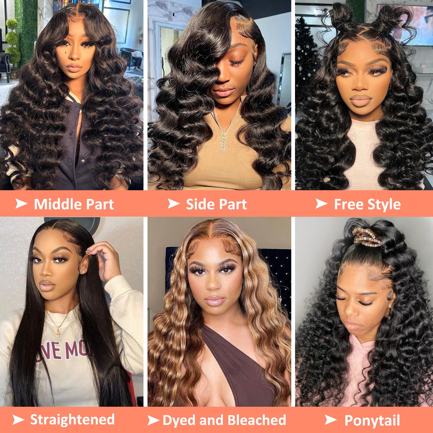 NEW 13x4 Deep Wave HD Lace Front Wigs Human HairNatural Black 180 Density 13x4 HD Ombre Honey BlondeDeep Wave Human Hair Wigs with Baby Hair