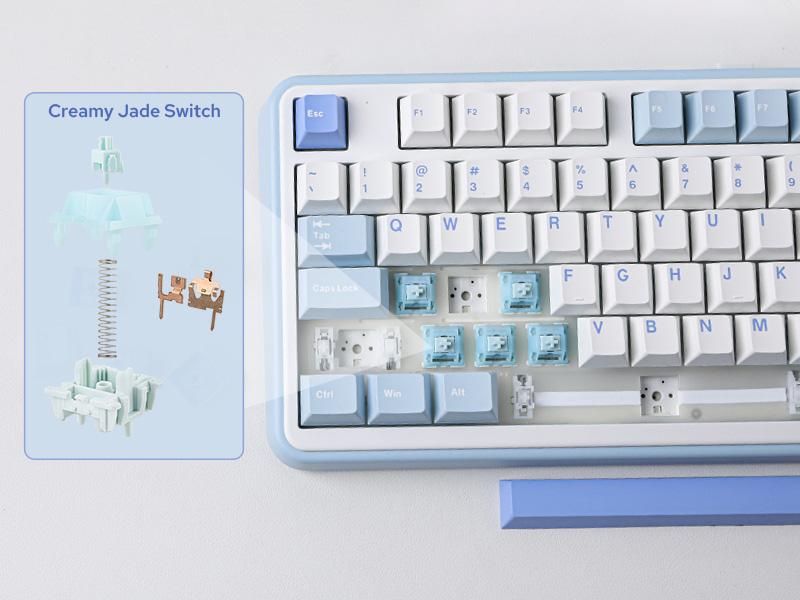 EPOMAKER TH99 96% Gasket-Mounted Wireless Mechanical Keyboard with Numpad 5 Layers of Sound-Dampening Materials Hot-Swappable  Tri-Mode USB-C/BT 5.0/2.4GHz Compatibility creamykeyboards desk accessories keyboards for gaming TikTokShopSpringGlowUp