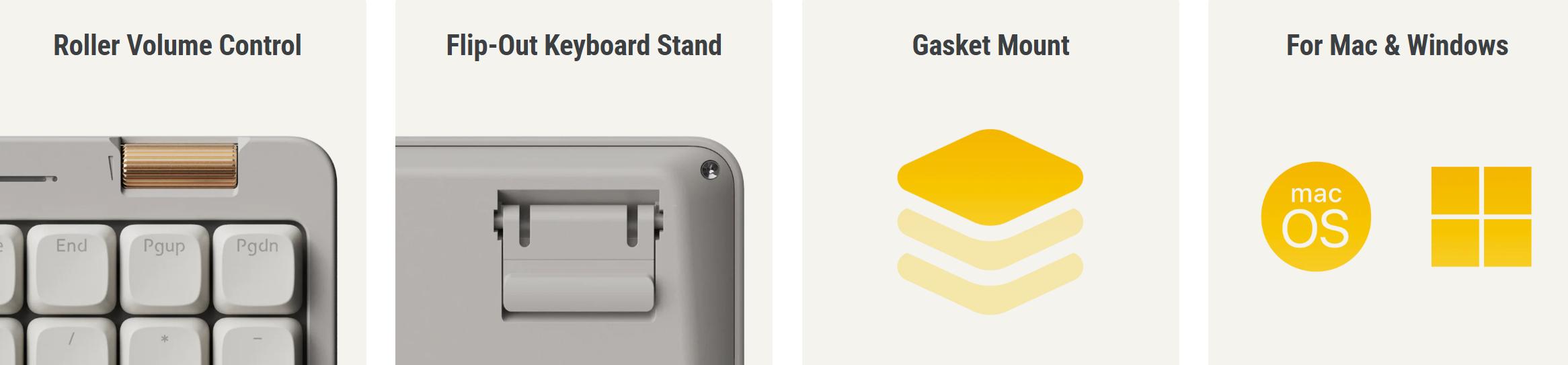 Lofree Flow Lite 100 Keys Low Profile Mechanical Keyboard Rechargeable Wireless Keyboard with 2.4G Receiver, Bluetooth and Wired Connection Specter Switches