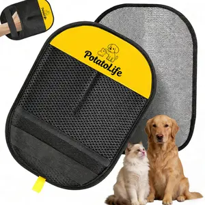 PotatoLife Pet Hair Removal Glove Upgraded Reusable Electrostatic Washable Fur Remover for Dogs Cats, Grooming Mitt for Couch, Sofa, Furniture, Carpet, Clothing and Car Seat