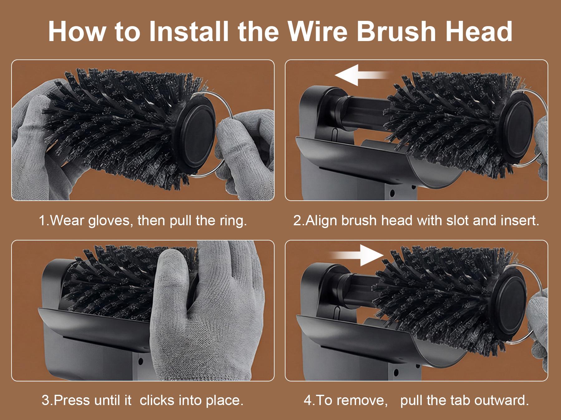 IJF Heavy Duty Electric Rotating Grill Brush Cordless, Powerful BBQ & Griddle Power Scrubber, 120–150 Min Battery Life, No Loose Bristles, 3 Cleaning Attachments