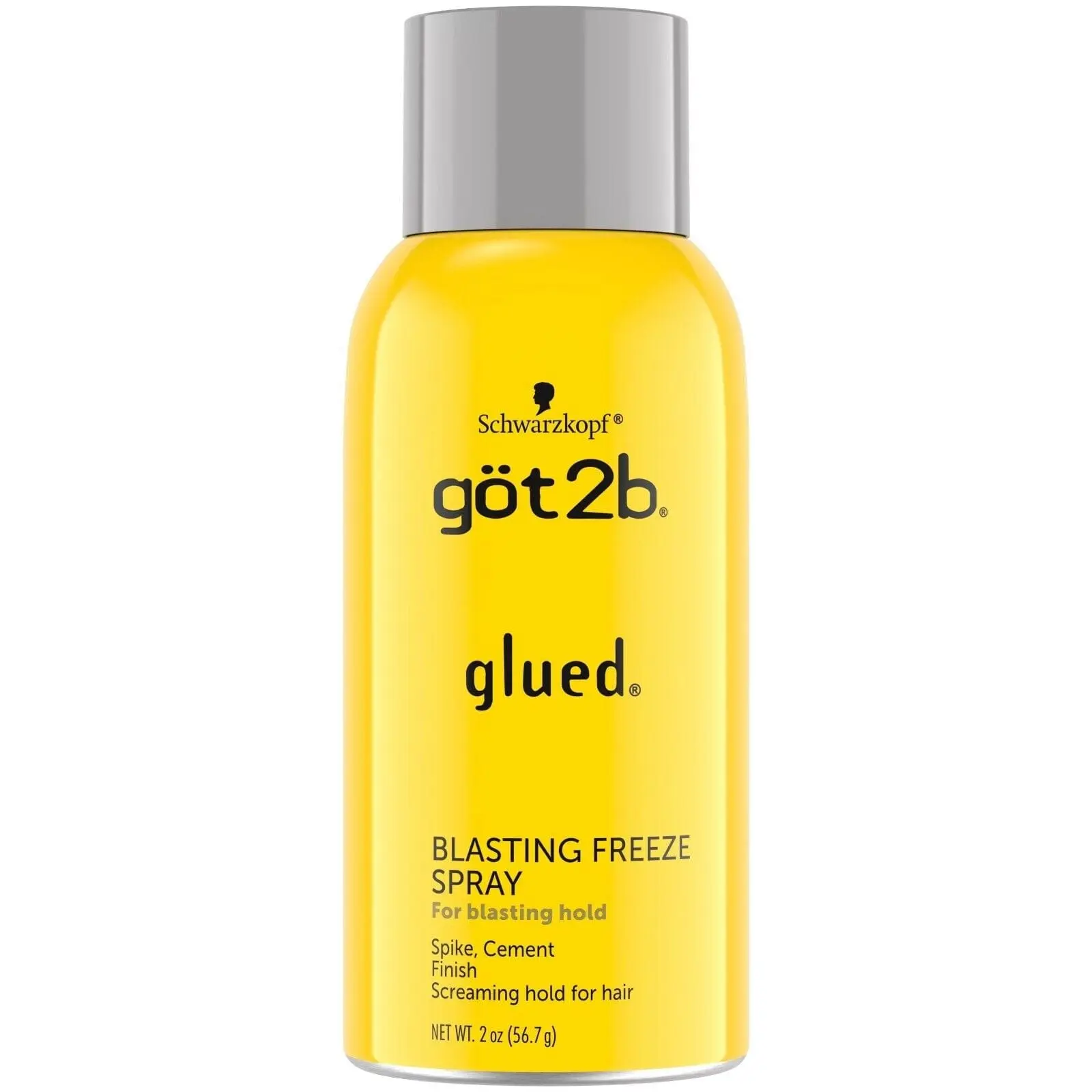 Schwarzkopf Got2b Glued Blasting Freeze Styling Hair Gel Hairspray, Mega Strong Extreme Hold, Invisible Volume Lift, Waterproof Unisex Beauty Products Haircare, 2oz, Mega Strong Hold, Invisible Volume Boost, Bottle, Hair Styling Products, Invisible Volumi