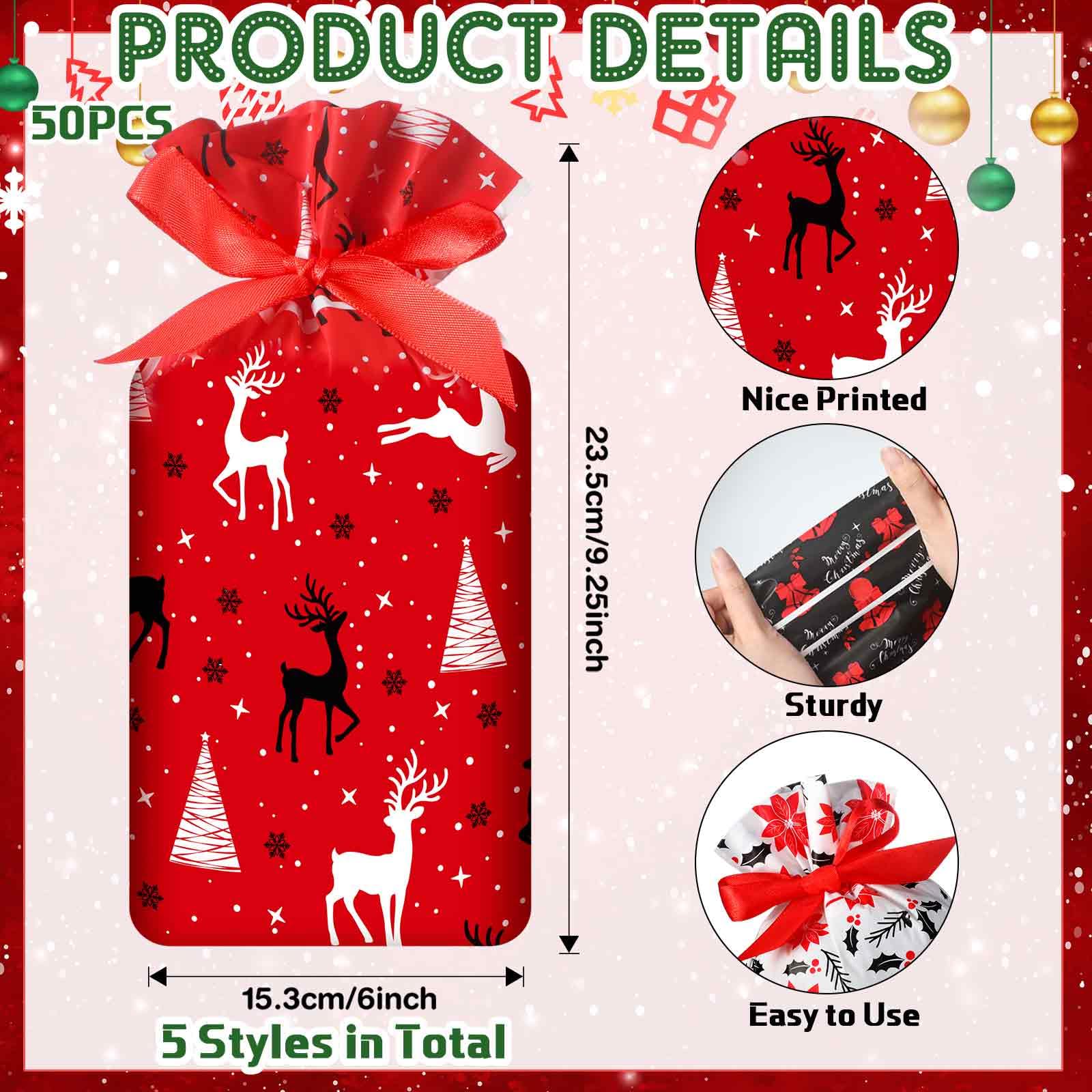 48/50/60 Pcs Mini Valentines Goodie Bags with Drawstring Tags Fixed Medium Size Bags Appreciation Gift for Friends Teacher Students Office Employee Coworker,Galentine's Day Birthday Holiday Wedding School Classroom Party Supplies,Valentine Gift Exchange