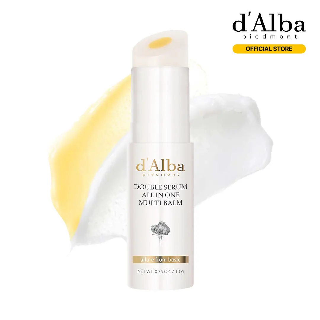 [OFFICIAL d'Alba] White Truffle Double Serum All-in-one Multi Balm - Vegan Skincare with Vitamin C and Vegan Collagen, 3-in-1 Anti Wrinkle