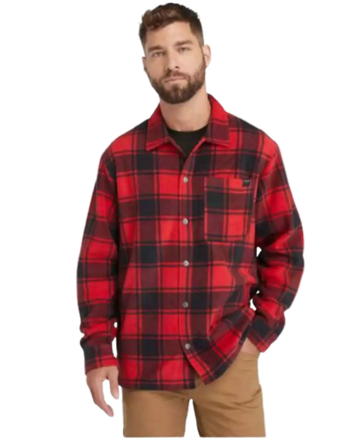 Timberland Men's Pro Men'S Gritman Plaid Print Long Sleeve Snap Flannel - Tb0a64e1dr71