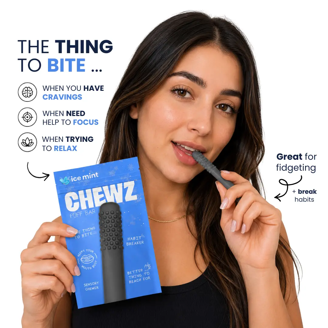 CHEWZ BAR Support for Cravings, Sensory Chew Fidget, On the Go Relaxation and Calmness