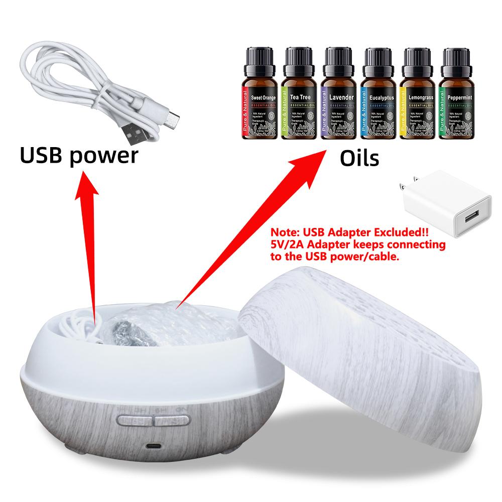 Struggling with Dry Air 550ml Family Diffuser Humidifies Purifies with 6 Therapeutic Oils & Remote-Controlled Ambiance