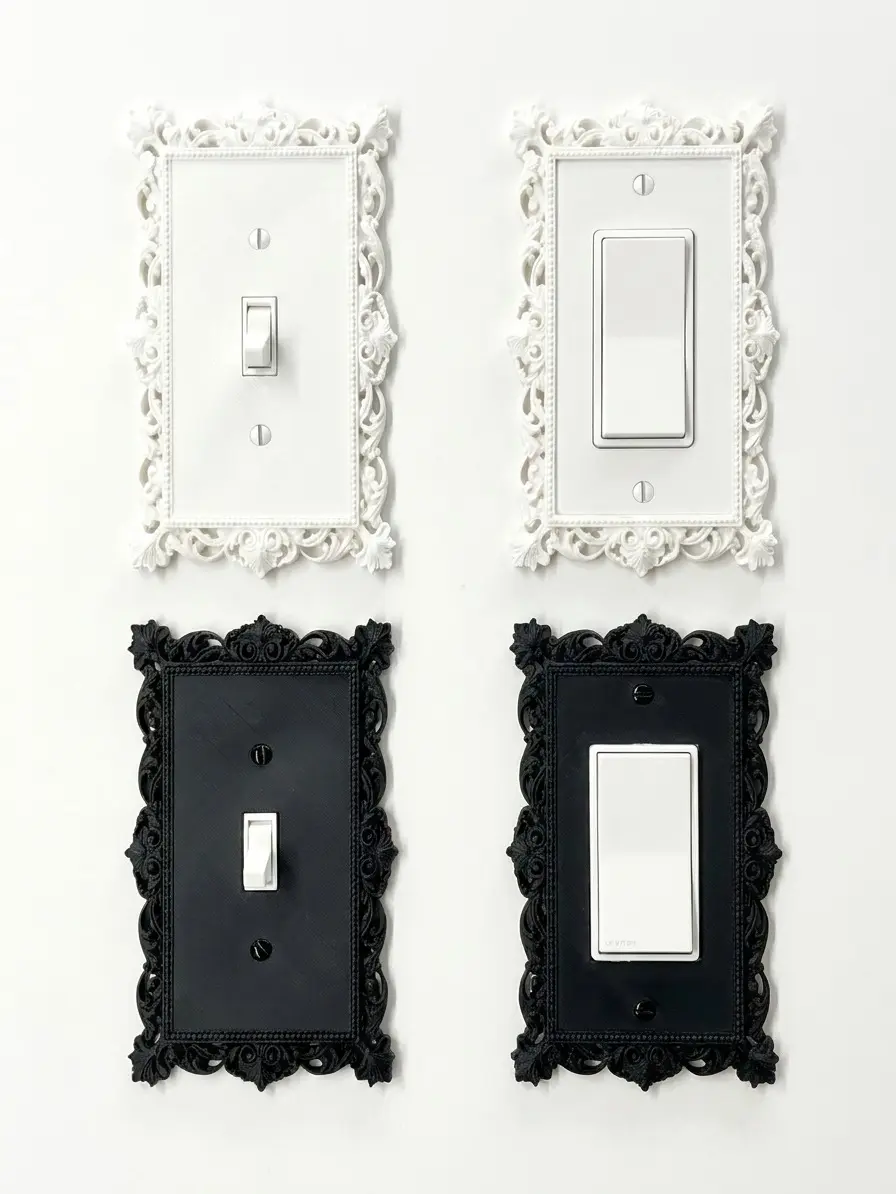 Victorian #6 Ornate Light Switch Cover Plate | Decorative Wall Plate | Vintage Style Toggle, Outlet & Rocker Switch Cover