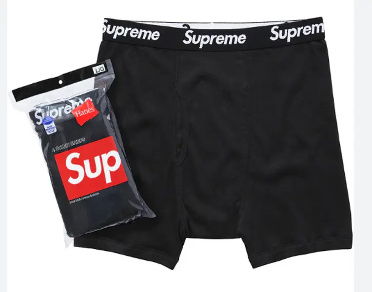 Supreme x Hanes Boxer Briefs Black (4 PACK) Supreme x Hanes Boxer Briefs Black (4 PACK)