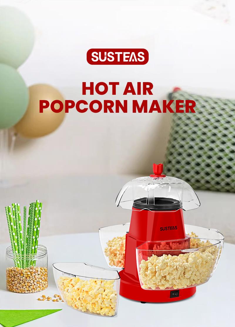 SUSTEAS Hot Air Popcorn Maker Machine – 4 BPA-Free Bowls, Oil-Free, Fast & Healthy, Easy Clean, Perfect for Movie Nights (American Style) Home Appliances Popper SUSTEAS Hot Air Popcorn Maker Machine – 4 BPA-Free Bowls, Oil-Free, Fast & Healthy, Easy Clean, Perfect for Movie Nights (American Style) Home Appliances Popper