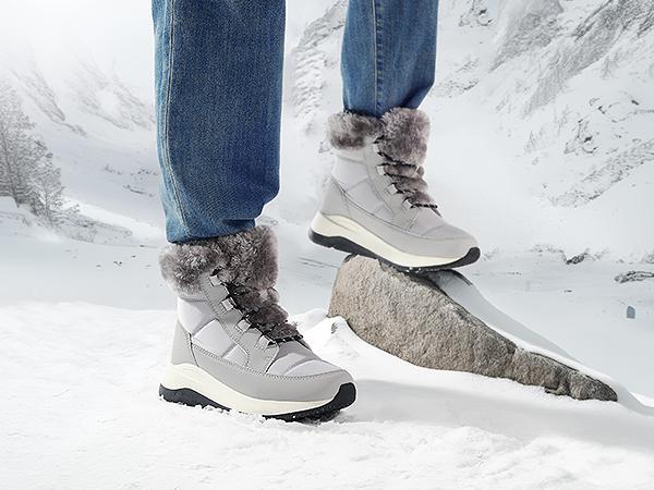 Women's Winter Ankle Boots with Faux Fur Lining & Slip-resistant Sole