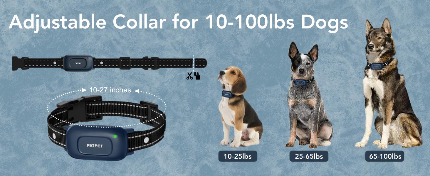 PATPET - Dog Training Collar with Remote, Collar for Small Medium Dogs 10-100lbs, Rechargeable IPX7 Waterproof Collar training  collars