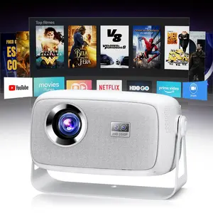 Portable outdoor projection gimball projector outdoor camping long-lasting home bedroom 1080 autofocus Netflix You Tube Sony film and television streaming service HD USB interface