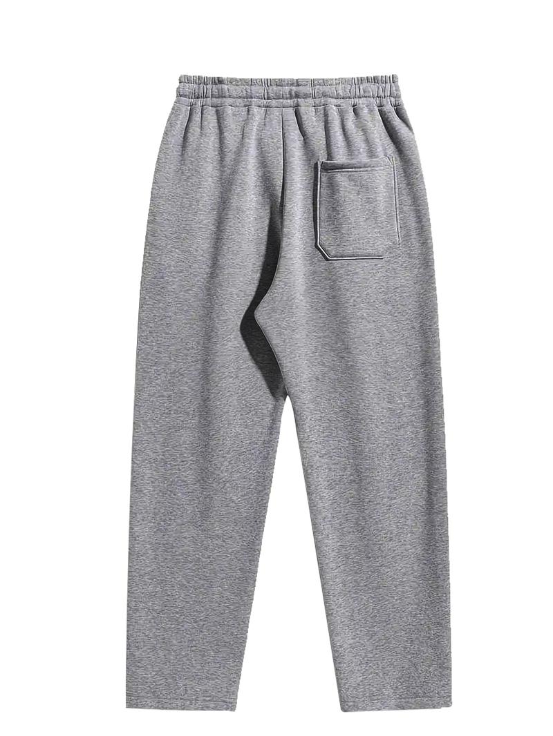 Clean Gent Men's Drawstring Waist Sports Sweatpants, Casual Regular Fit with Pockets, Classic Style Fashionable Comfortable Athletic Trousers Suitable for All Seasons, Men's Bottoms