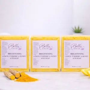 Bella skincare lemon turmeric soap Facial Wash 3pcs set