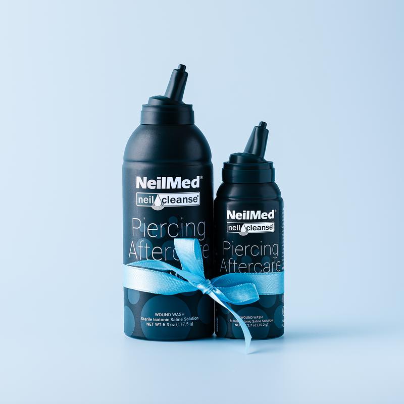 NeilMed XL Piercing Aftercare Fine Mist Spray 6.3oz Sterile Saline Solution Gentle Healing Liquid for Wounds & Piercings Organic Antiseptic Liquid Cleanse Relief Treatment