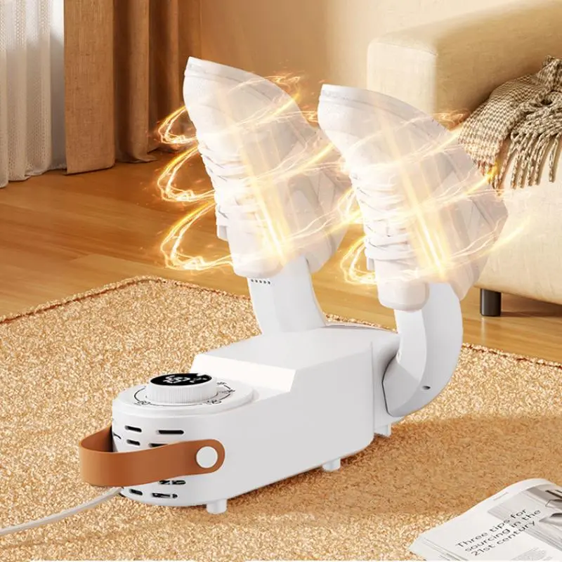 Foldable UV Shoe Sterilizer Dryer - Compact Portable Device for Travelers, Home Use with Express Dry, Smart Temp Control, Automatic Timing, Easy Storage, Prevents Overheating, Eliminates Odors and Bacteria