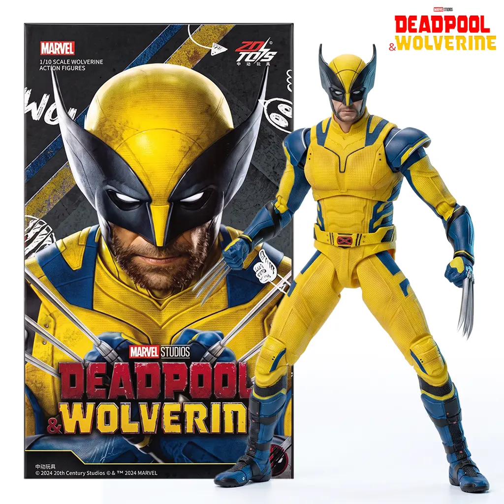 Marvel Deadpool & Wolverine: Wolverine 7-Inch Action Figure, Poseable Movie Collectible with Signature Claws, Ideal for Display and Holiday Gifting props fake
