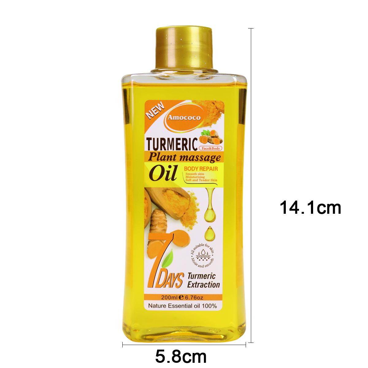 Turmeric Honey Massage Oil Winter Warm Skincare Turmeric Oil Nourishes Skin, Improves Skin Condition Keratosis Pilaris Pure Natural Spa Massage Oil, Can Be Used On Face, Legs, Hands, And Back, Suitable For All Skin Types Body Care Gentle