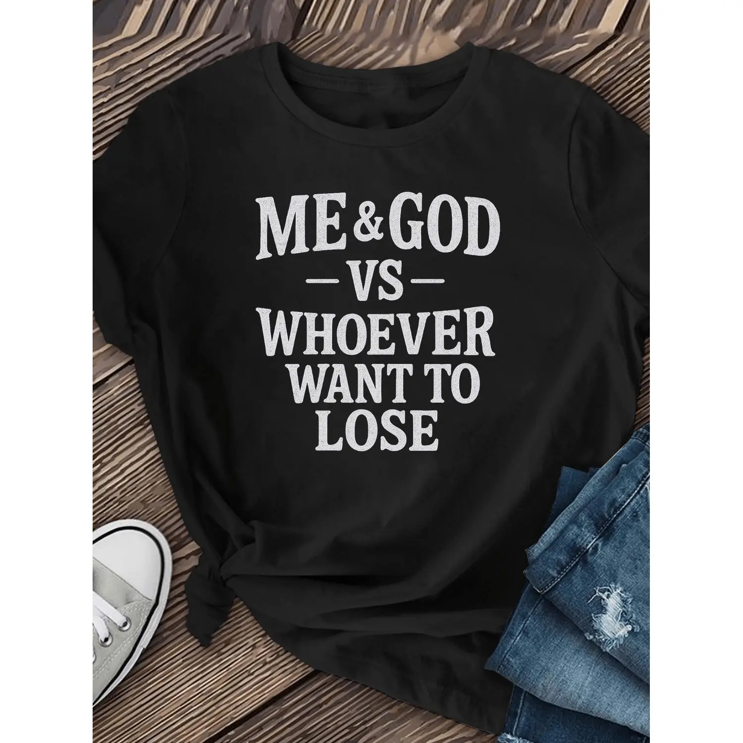 We Are All Insecure and That's Okay Funny Quotes T-Shirt, Printed Round-neck T-shirt, All-season Fun Prints, Chic Printed T-shirt for Ladies