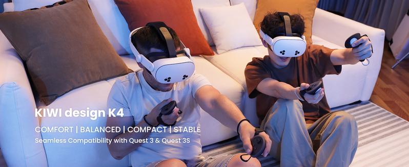 KIWI design K4 Head Strap,  Headset Accessories for Meta Oculus Quest 3/3S, Non-Battery & Enhanced Support & Adjustable & Comfort Strap vr hardware
