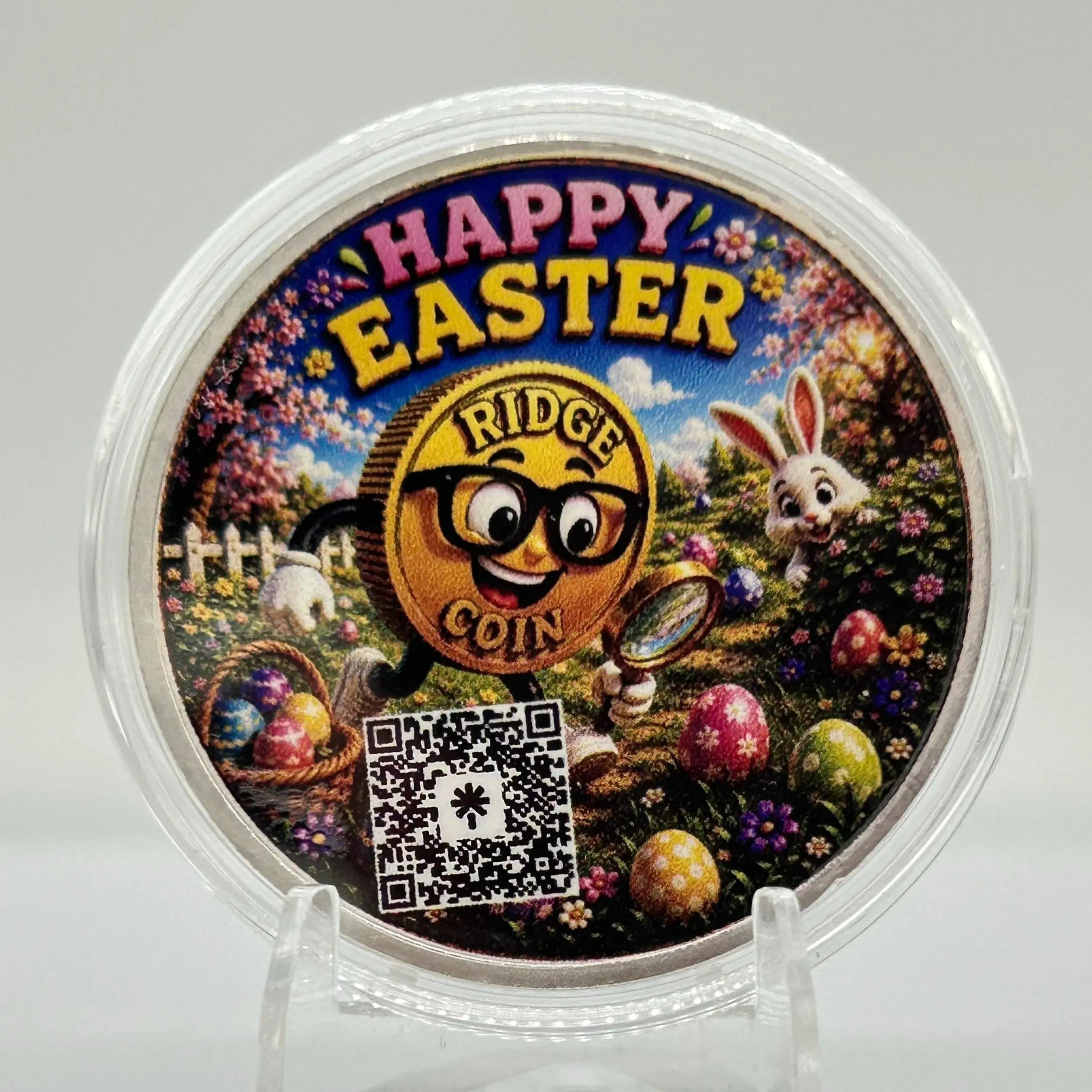 Happy Easter, Limited edition Custom Ridge Coin 1 Oz Silver Bullion Round